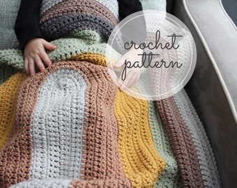 Retro Rainbow Blanket - Crochet Pattern
