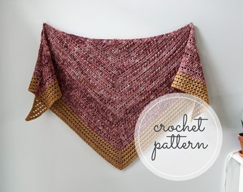 Cartecay Shawl - Crochet Triangle Shawl Pattern
