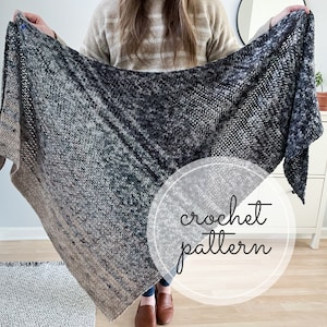 Toccoa Shawl - Crochet Triangle Shawl Pattern