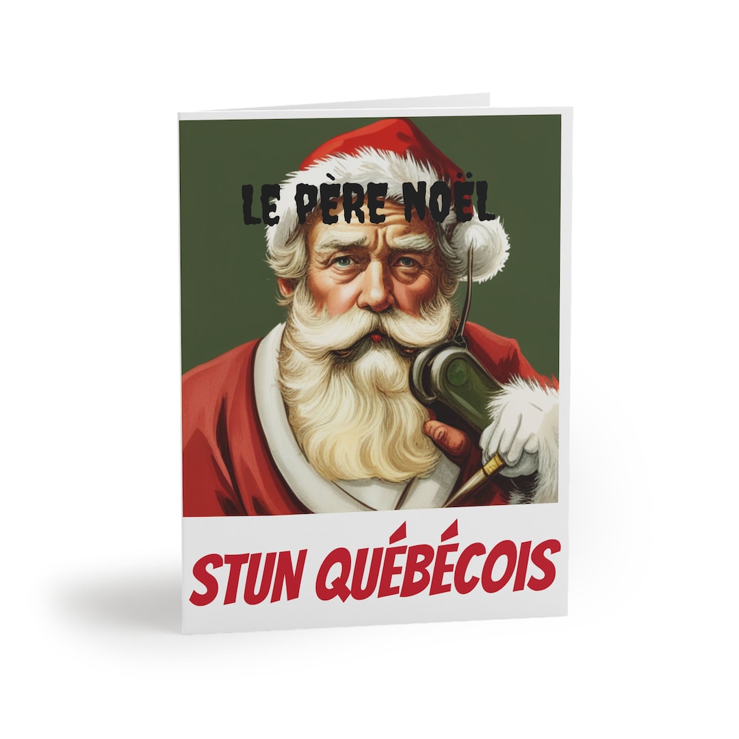 Carte De Noel Humoristique Carte De Noel Québécoise Humour Etsy
