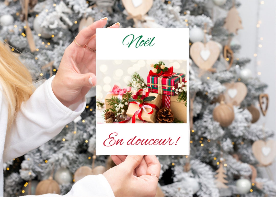 Carte De Souhaits En Francais Carte De Noel En Francais Noel - Etsy