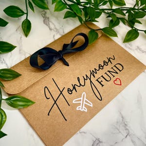 Honeymoon Fund Envelope, Wedding Money Envelope, Wedding Cash Envelope, Wedding Gift Envelope, Wedding Gifts For The Couple, Honeymoon Gifts