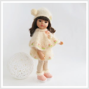 Warm Dolls outfit. Сlothing set for Paola Reina and Ruby Red Siblies, clothes for 32 cm (12-13 inch) doll: hat, cape, dress, tights, boots.