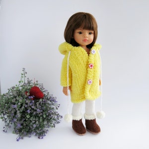 Lentejas voor Paola Reina-pop, warme jas voor pop van 32 cm, Ruby Red Siblies-poppenkleding en laarzen