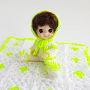 Doll clothing for Lati Yellow, Pukifee, 1/6 bjd doll, BJD doll hat, jacket, sliders, booties, t-shirt, panties and blanket