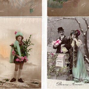 Antike Postkarten-Weihnachten & Winter; Weihnachts-Postkarten; Französische Postkarten; SOFORTIGER DIGITALER DOWNLOAD