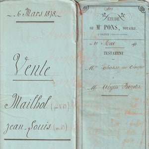 Antique French Document SET #2, INSTANT Digital Download; Scrittura francese; Lettere francesi