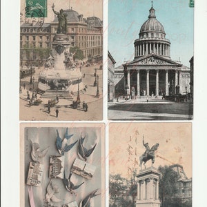 PARIS Postais CONJUNTO #1; Postais Franceses; Postais Antigos; Download Digital INSTANTÂNEO