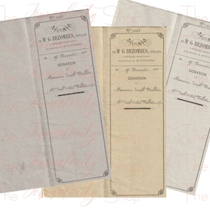Antique French Document Covers: 1800s Ephemera (Digital Download)