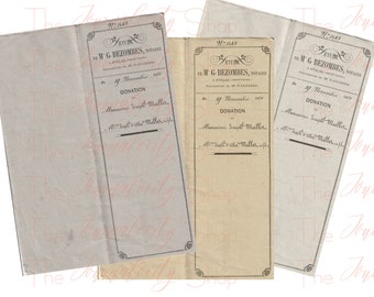 Antique French Document Covers: 1800s Ephemera (Digital Download)