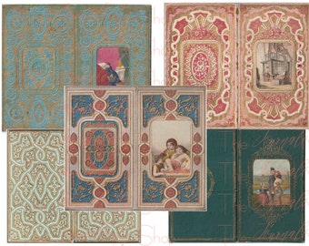 Cubiertas de libros antiguos franceses: Efímeras de diarios basura ornamentadas (Descarga digital)