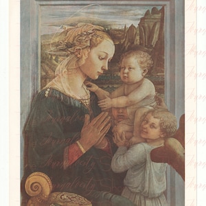 MADONNA & CHILD en Color - Descarga Digital INSTANTÁNEA; Diario basura digital; Diario basura imprimible; imagenes religiosas