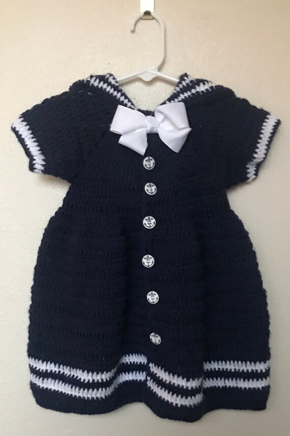 The Royal Mariner Dress in White (2-10yrs)