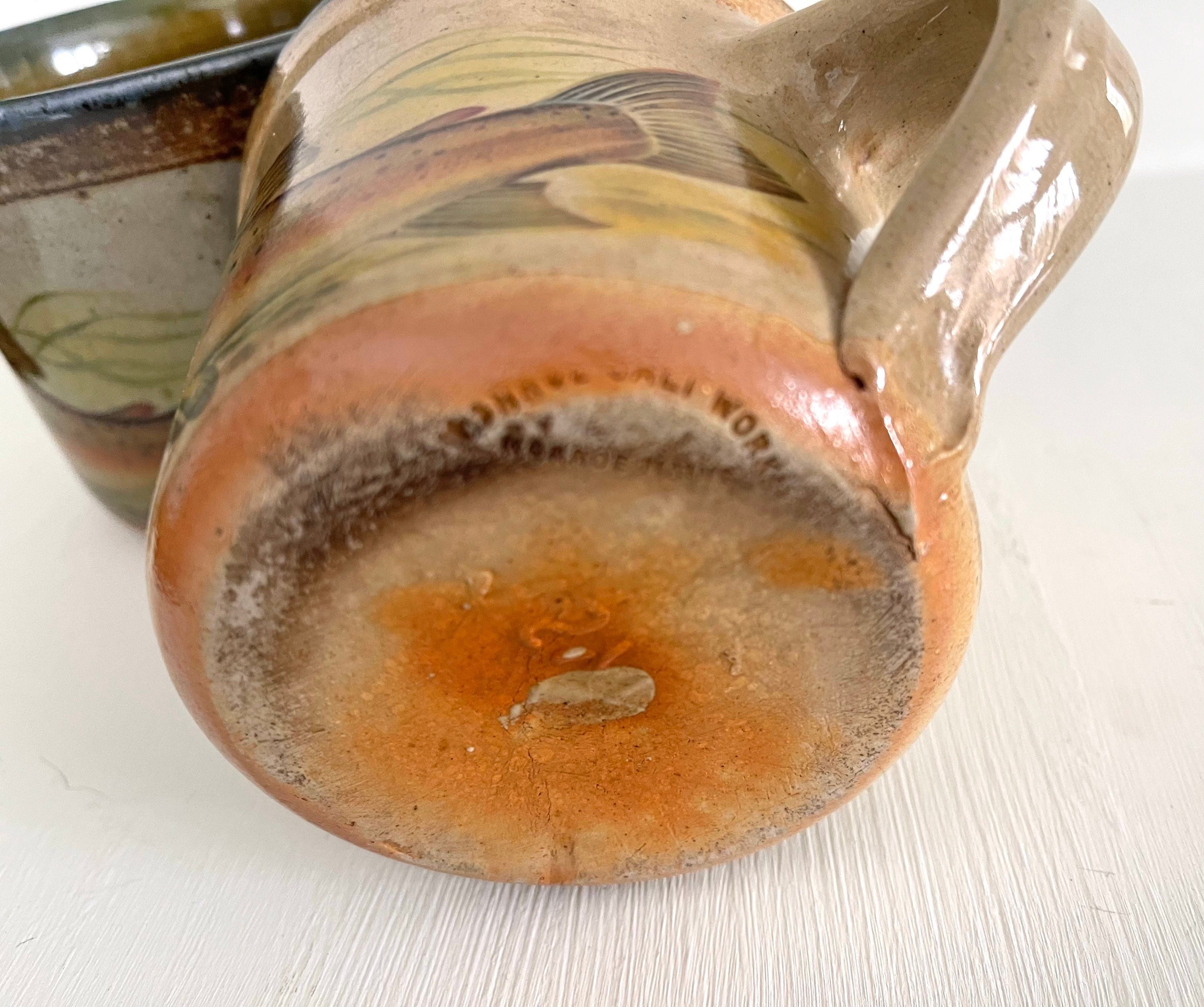 Monroe Salt Works Stoneware Coffee Mugs - Trout Fish
