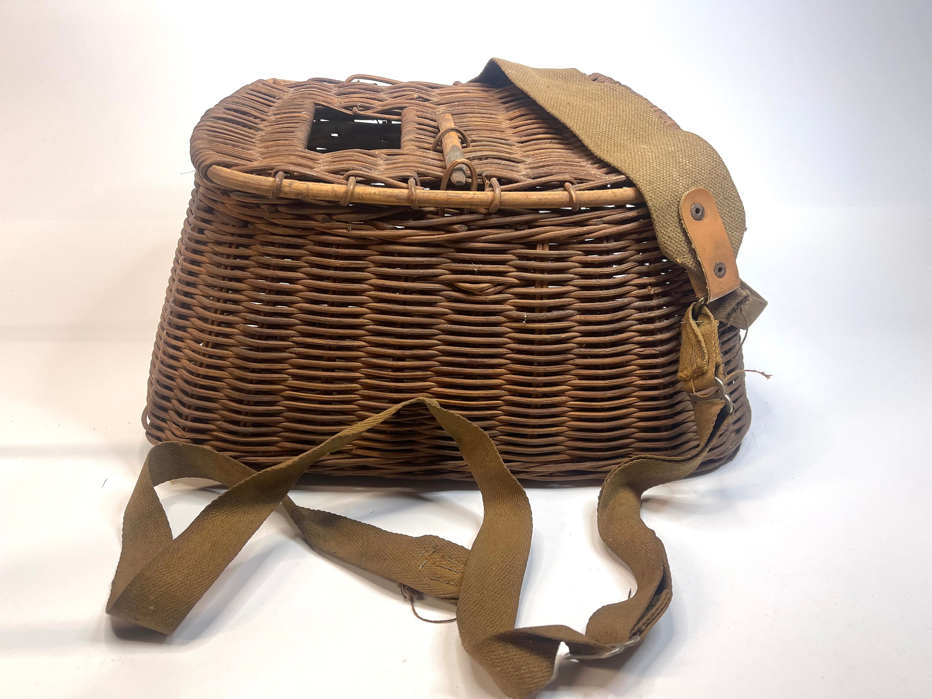 Old Wicker Fishing Basket 