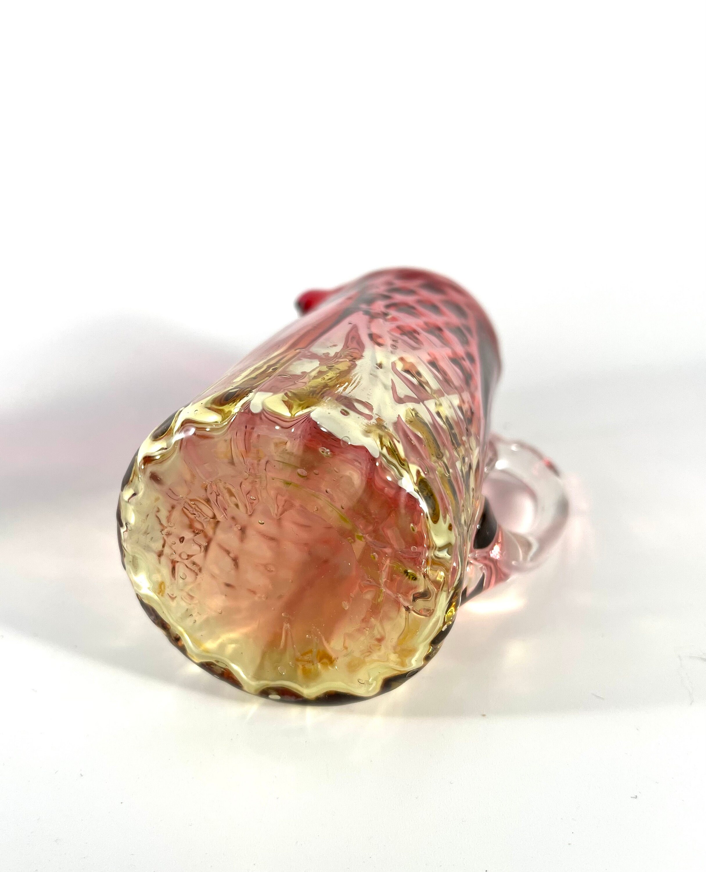 Pattern For Miniature Pitcher Vtg. Pair of Handblown Miniature Pitchers/ Amberina Diamond Pattern ...