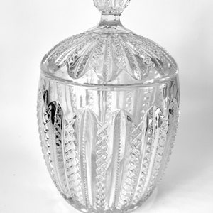 Antique EAPG Late 1800’s Biscuit Jar Mardi Gras, Duncan’s Sons George & Co.