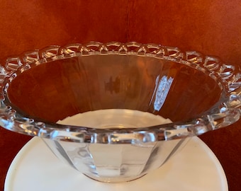 Vintage Imperial Glass Open Lace Edge Bowl