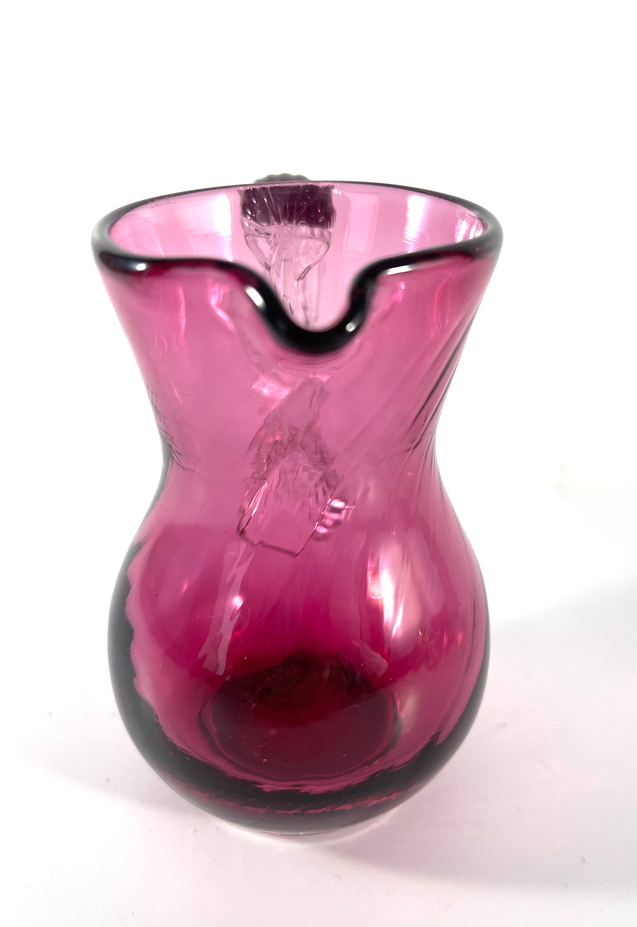 Pattern For Miniature Pitcher Vtg. Pair of Handblown Miniature Pitchers/ Amberina Diamond Pattern ...