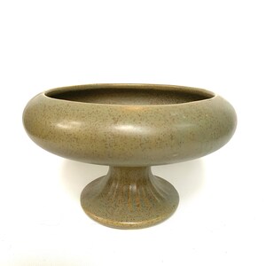 McCoy Floraline Olive Green Speckled Planter Midcentury