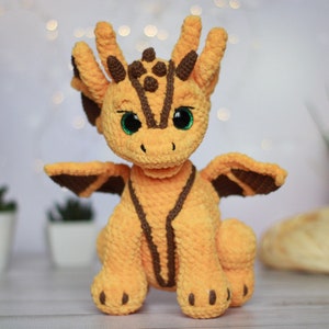 Dragon amigurumi pdf pattern, crochet dragon, crochet  dragon pattern, gift for boy and girl, crochet ornament