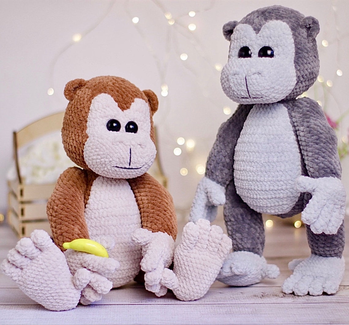 Gorilla amigurumi pdf pattern crochet gorilla crochet Etsy