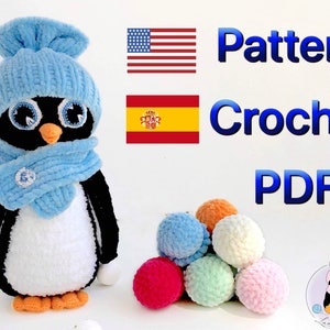 Pattern crochet penguin | crochet pattern easy | crochet pattern penguin amigurumi | crochet penguin kids | crochet penguin in hat