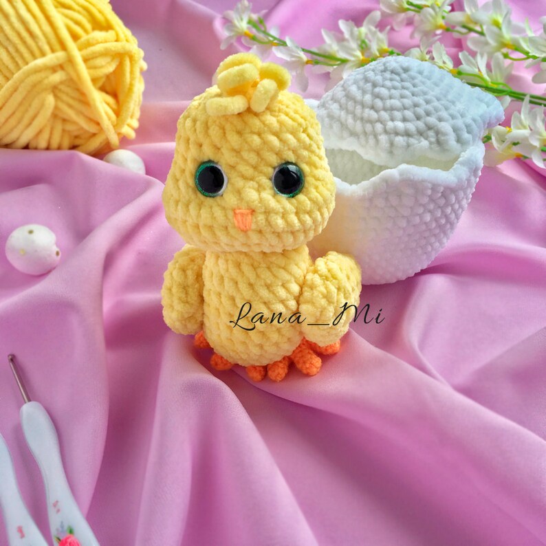 Pattern Crochet Easter Chick Pattern Crochet Chick in Shell Etsy