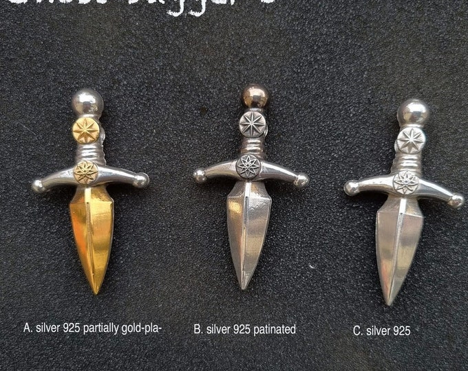 Dagger Pendant 1, Silver 925, Fantasy Dagger, Mysticism - Spirit Dagger the Phurpa Dagger of the Himalayan Region inspired me.