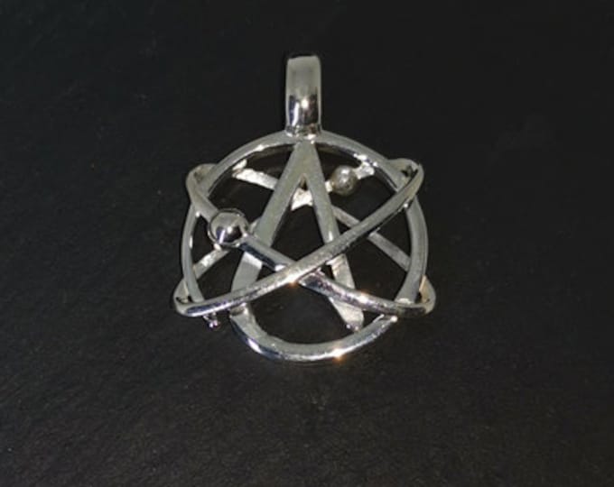 Scientific atheism symbol sign Star Dust Silver 925