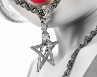 Pentagram, Lilith, Silver, Gold, Tribut to HR Giger, Limitierte Auflage Silver 925.size 54/8/41 mm