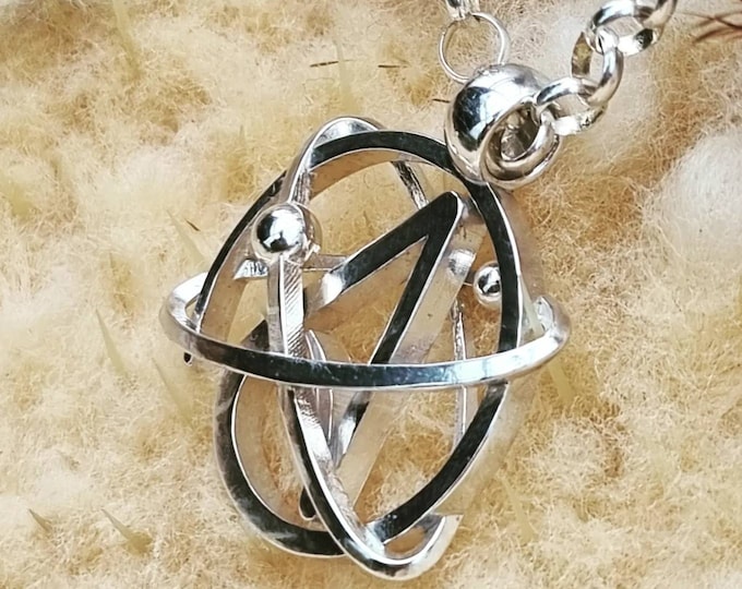 Featured listing image: Atheist Pendant 2 Necklace Silver 925 *Scientific Atheism