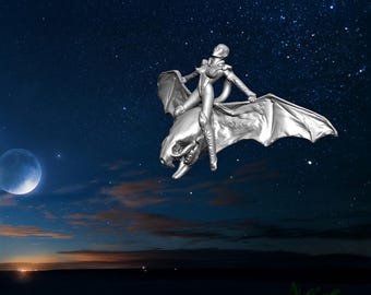 Bat Woman 6 Silver 925 Necklaces with pendants