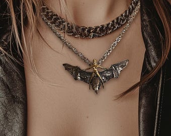 Fledermaus Silver 925 Giger Bat 6