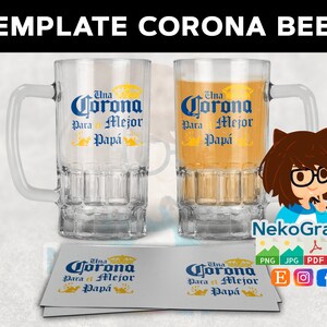 Crown template mug beer jar digital design editable sublimable printable vector file downloadable png pdf jpg father's day
