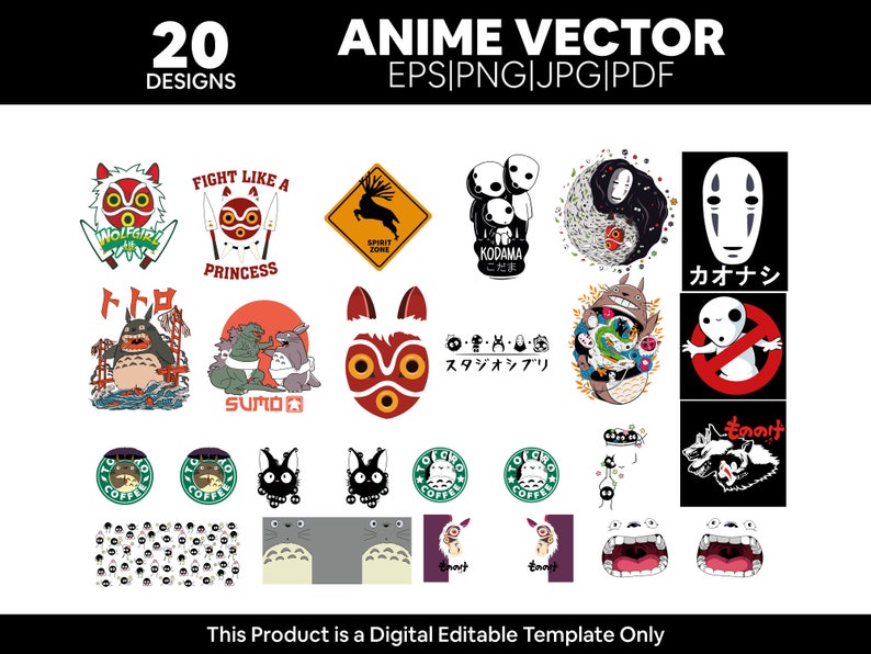 Anime PDF Package, Manga Vector Package, Cartoon PNG Packages, Anime ...