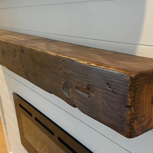 Handmade Finished Fireplace Mantel, Fireplace Mantel, Mantel, Mantle, Rustic Mantel, Beam, Wood Mantel, Floating Mantel