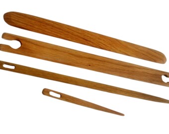 2 Pack of 24 Inch Weaving Stick Shuttles Free Weaving Needle 3 Tools Total