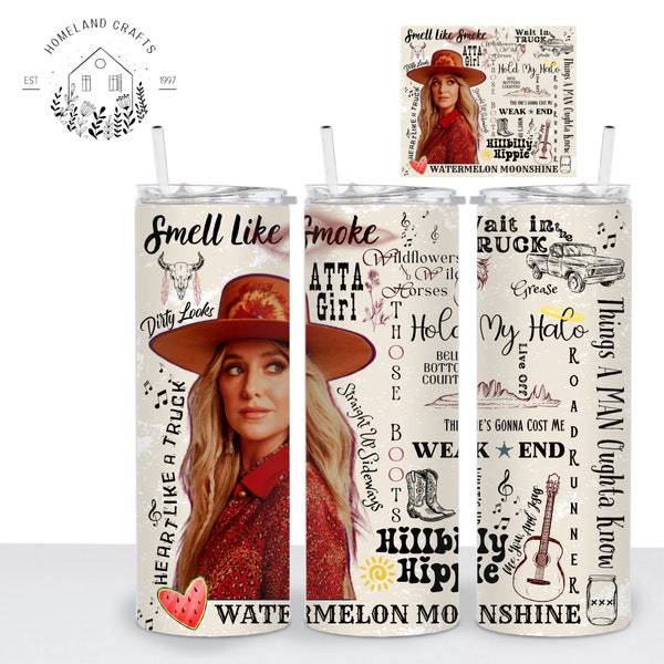 Country music songs Inspired, 20oz Skinny Tumbler Sublimation Designs for Straight Tumbler Design - PNG Digital Download