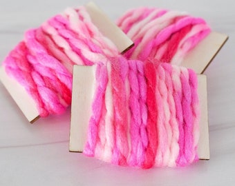 Valentines Pink Chunky Twisted Yarn / Gift Wrap Ribbon / Gift Packaging / Gift Wrap / Vintage Ribbon