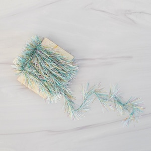 Unicorn Blue Metallic Tinsel Ribbon / Gift Wrap Ribbon / Gift Packaging / Gift Wrap / Eyelash Ribbon