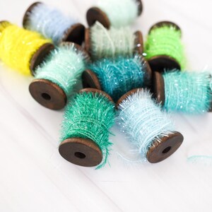 Blues + Greens Tiny Sparkle Tinsel • 5 Yards • 10 Yards