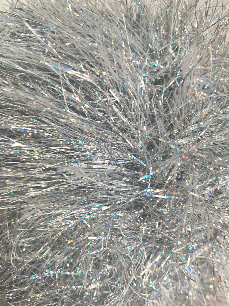 Holographic Silver Tinsel Ribbon Gift Wrap Ribbon Gift Packaging Gift Wrap Eyelash Ribbon Christmas Ribbon
