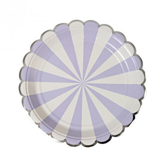 Birthday Party Meri Meri Coral Marble Paper Plate 8//pk