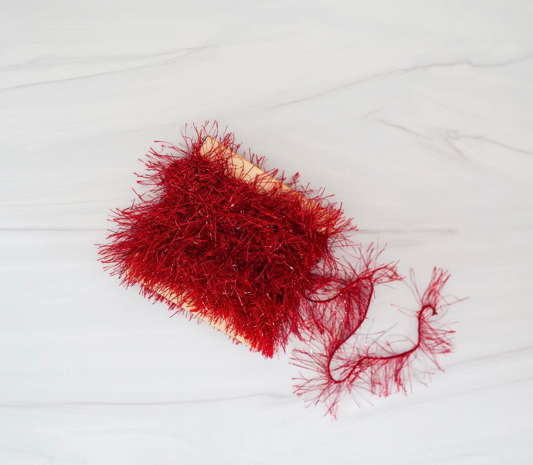 Ruby Red Tinsel Ribbon / Gift Wrap Ribbon / Gift Packaging / Gift Wrap ...