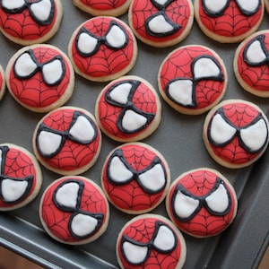 Spider-man mini sugar cookies 1 inch