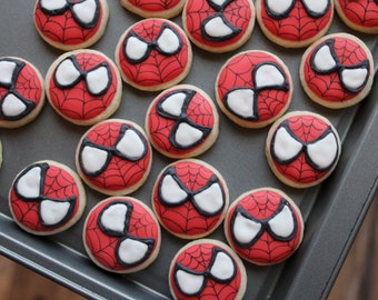 Spider-man mini sugar cookies 1 inch