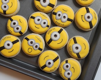 despicable me minion sugar cookies 1 inch