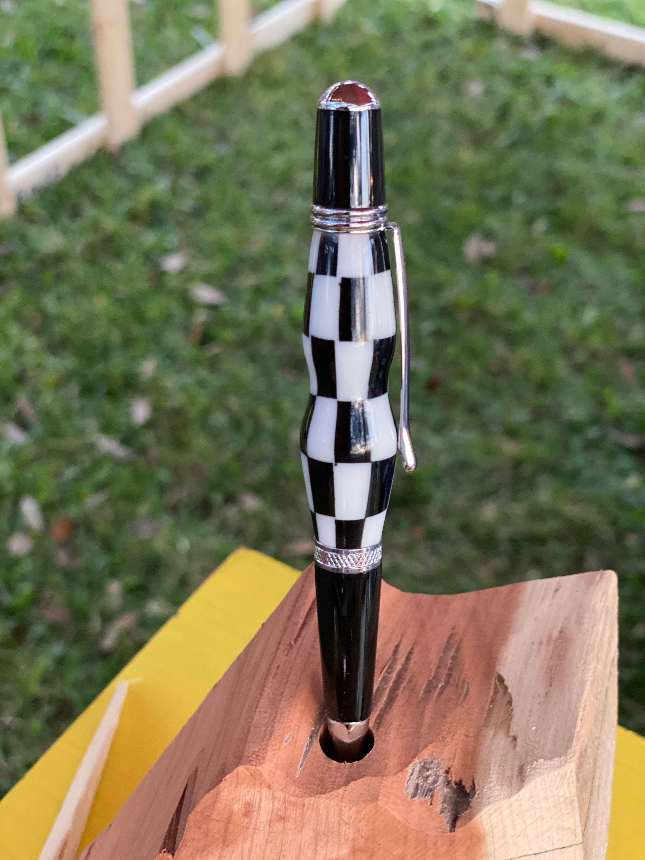 Waving Checkered Flag Pen Etsy