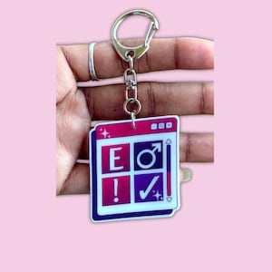 Llavero con dije de advertencia de archivo de AO3, accesorio para fandom BL Yaoi M/M